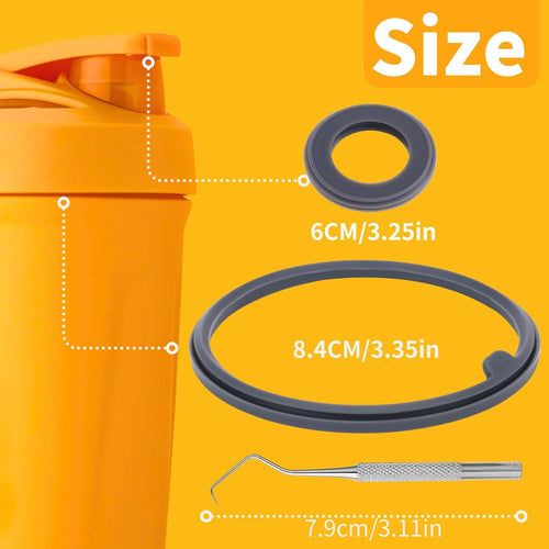 Shaker Bottle Gasket Replacement for Blenderbottle Strada Shaker Cup Stainless Steel Water Bottle，Wire Whisk Bottle Gasket，Compatible with Blender Bottle Strada Protein Shaker Bottle Flip Lid