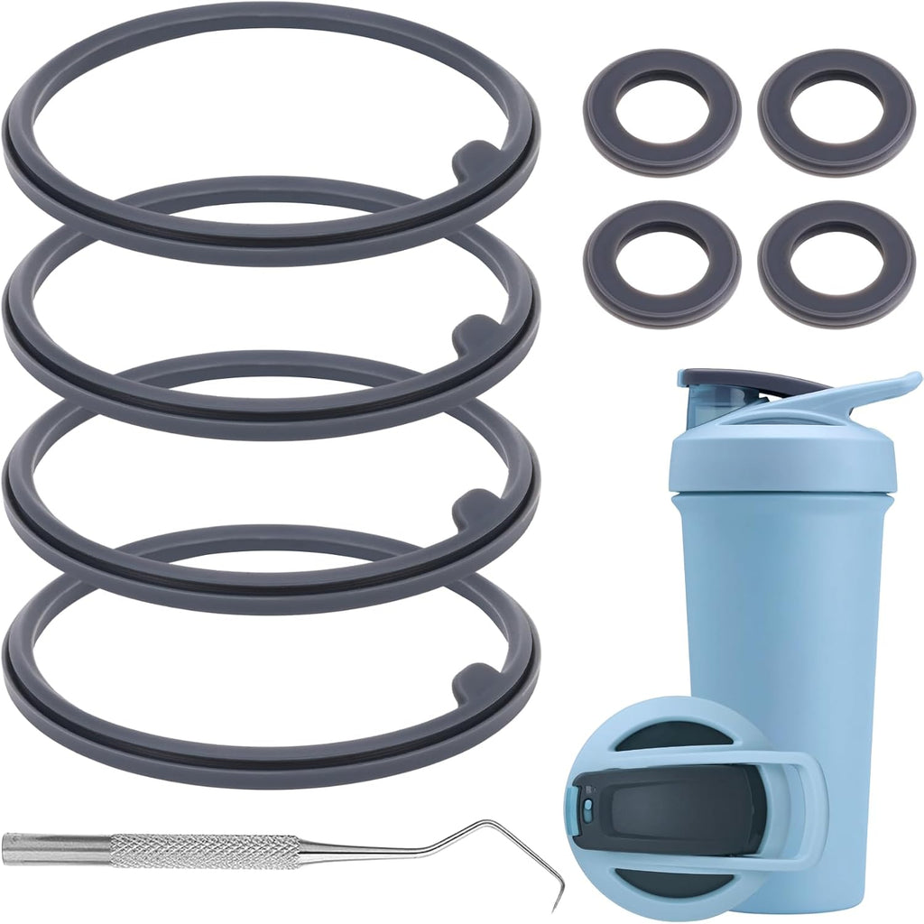 Shaker Bottle Gasket Replacement for Blenderbottle Strada Shaker Cup Stainless Steel Water Bottle，Wire Whisk Bottle Gasket，Compatible with Blender Bottle Strada Protein Shaker Bottle Flip Lid