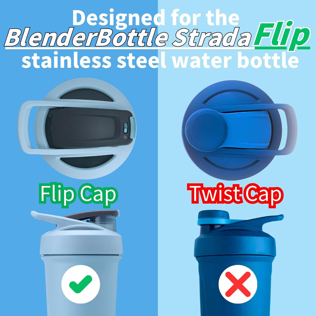 Shaker Bottle Gasket Replacement for Blenderbottle Strada Shaker Cup Stainless Steel Water Bottle，Wire Whisk Bottle Gasket，Compatible with Blender Bottle Strada Protein Shaker Bottle Flip Lid